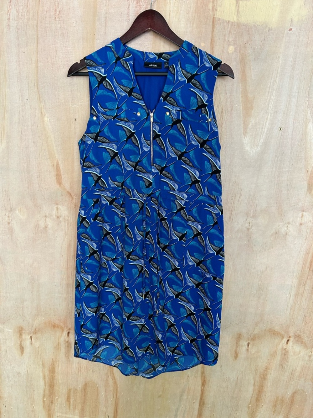 Apt. 9 Royal Blue Printed Sleeveless Midi Dress